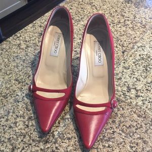 Red Jimmy Choo pumps